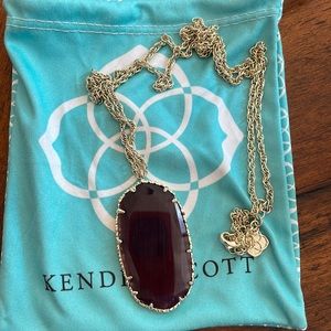 Kendra Scott Purple Geode Gold Chain Pendant